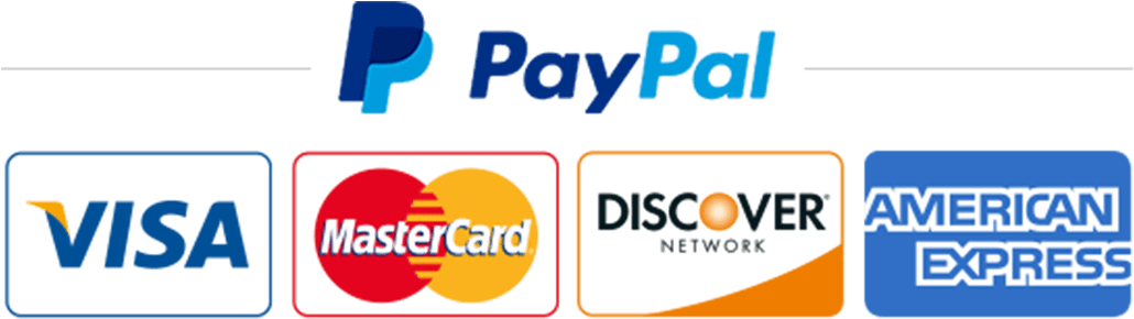 PAYPAL AND ALL MAJOR CREDIT CARDS ACCEPTED